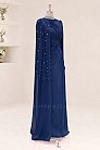 Asimetrik Drapeli Helen Abiye - Lacivert - MN-5439