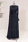 Asimetrik Drapeli Helen Abiye - Siyah - MN-5438