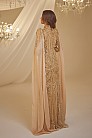 Boncuk İşlemeli Işıl Abiye - Gold - MN-4911