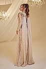 Boncuklu Çiçek Detay Mihrimah Abiye - Gold - MN-4925