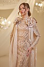 Boncuklu Çiçek Detay Mihrimah Abiye - Gold - MN-4925
