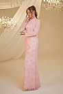Çiçek Desen Rüya Abiye - Pembe - MN-4909