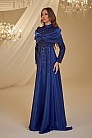 Fiyonk Detay Fahriye Abiye - Lacivert - MN-4922