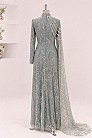 İnci Detay Dantel Nerissa Abiye - Mint - MN-5968