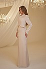 İncili Peplum Detay Efsun Abiye - Vizon - MN-4948
