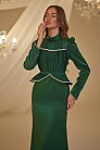 İncili Peplum Detay Efsun Abiye - Zümrüt - MN-4946
