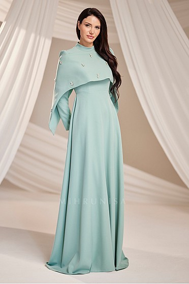 Minimal Pelerin Detaylı Alvin Abiye - Mint