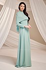 Minimal Pelerin Detaylı Alvin Abiye - Mint - MN-5237