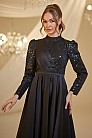 Pileli Payet Abiye - Si̇yah - MN-4931