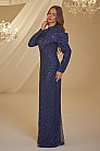 Pul Payetli Sude Abiye - Lacivert - MN-4917