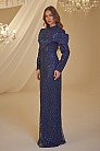 Pul Payetli Sude Abiye - Lacivert - MN-4917