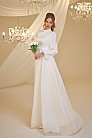 Şifon Helin Abiye - Beyaz - MN-4954