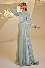 Şifon Helin Abiye - Mint - MN-4956