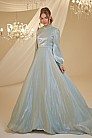 Şifon Helin Abiye - Mint - MN-4956