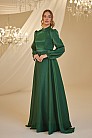 Şifon Helin Abiye - Zümrüt - MN-4957
