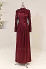 Gül Aplikeli Ravena Abiye - Bordo - MN-5381