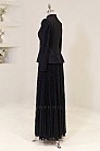 Peplum Kesim Nare Abiye - Siyah - MN-5379