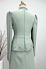 Taş İşlemeli Ayperi Abiye - Mint - MN-5077