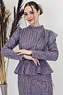 Payetli Peplum Detay Pamira Abiye - Lila - MN-4962