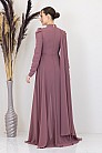 Taşlı Çiçek İşlemeli Çiçek Tulum - Gül Kurusu - MN-4972