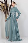 Taşlı Çiçek İşlemeli Çiçek Tulum - Mint - MN-4969