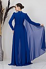 Taşlı Çiçek İşlemeli Çiçek Tulum - Saks Mavisi - MN-4974