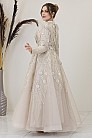 Yaprak Detay Lotus Abiye - Taş - MN-5002
