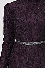 Alessa Simli Dantel Abiye Elbise - Mor - MN-5961