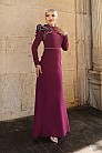 Omuz Detay Gelincik Abiye - Bordo - MN-4849