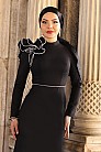 Omuz Detay Gelincik Abiye - Siyah - MN-4852