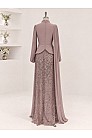 Drape Detaylı Alvera Abiye - Lila - MN-6017