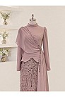 Drape Detaylı Alvera Abiye - Lila - MN-6017
