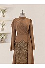 Drape Detaylı Alvera Abiye - Taba - MN-6014