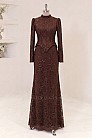 Korse Formlu Elira Abiye - Kahve - MN-5389