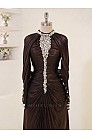 Lunessa Drape Detay Abiye - Kahverengi - MN-5994
