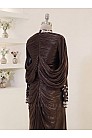 Lunessa Drape Detay Abiye - Kahverengi - MN-5994