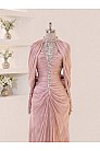 Lunessa Drape Detay Abiye - Pudra - MN-5993