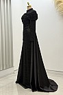 Omuz Drape Detaylı Griselda Abiye - Siyah - MN-5046