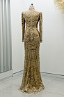Salkım Boncuk Detay Melinda Abiye - Gold - MN-5049